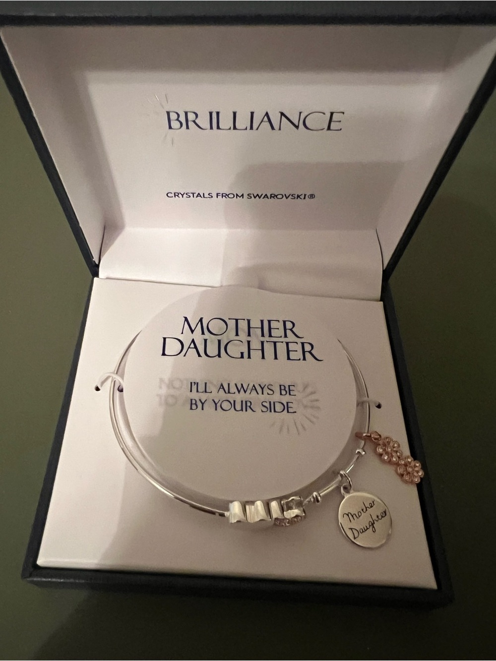 Brilliance Mother Daughter Bracelet w Swarovski Crystals & Gold Accents